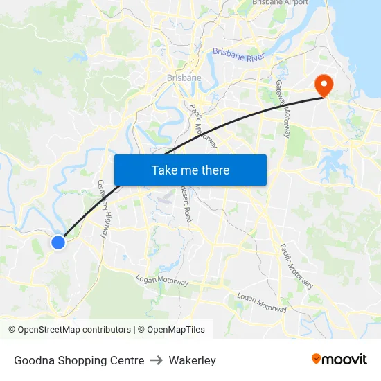 Goodna Shopping Centre to Wakerley map
