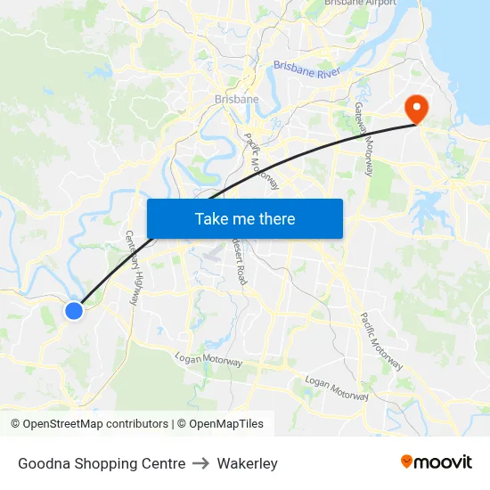 Goodna Shopping Centre to Wakerley map