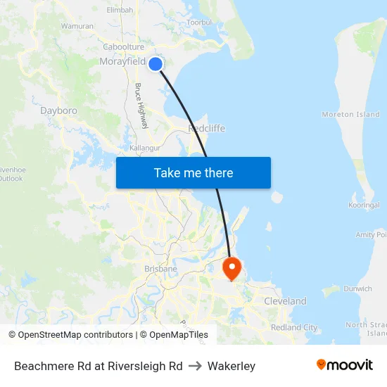 Beachmere Rd at Riversleigh Rd to Wakerley map