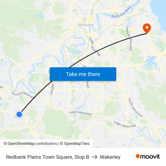 Redbank Plains Town Square, Stop B to Wakerley map