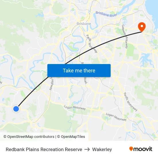 Redbank Plains Recreation Reserve to Wakerley map