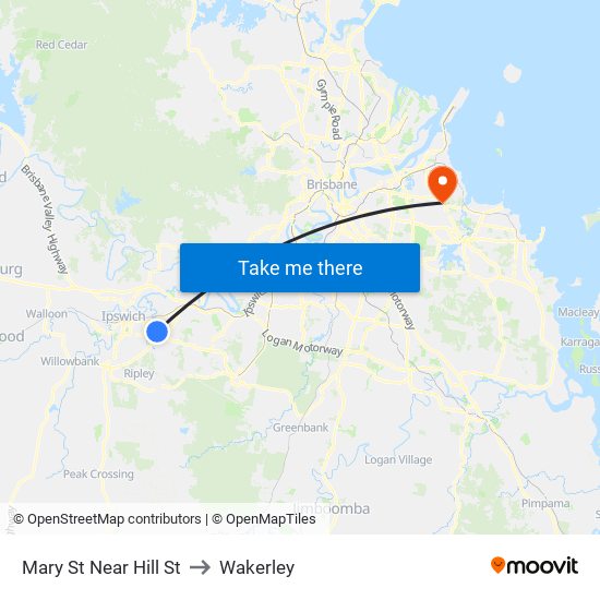 Mary St Near Hill St to Wakerley map