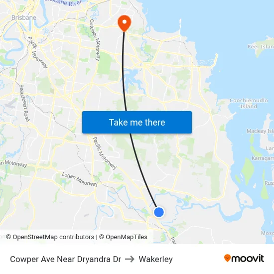 Cowper Ave Near Dryandra Dr to Wakerley map