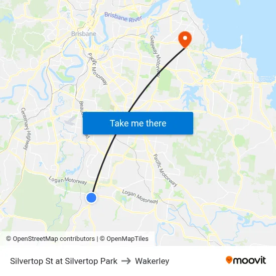 Silvertop St at Silvertop Park to Wakerley map