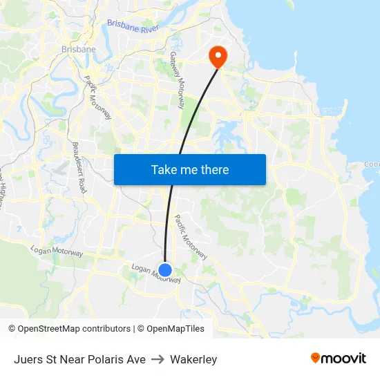 Juers St Near Polaris Ave to Wakerley map