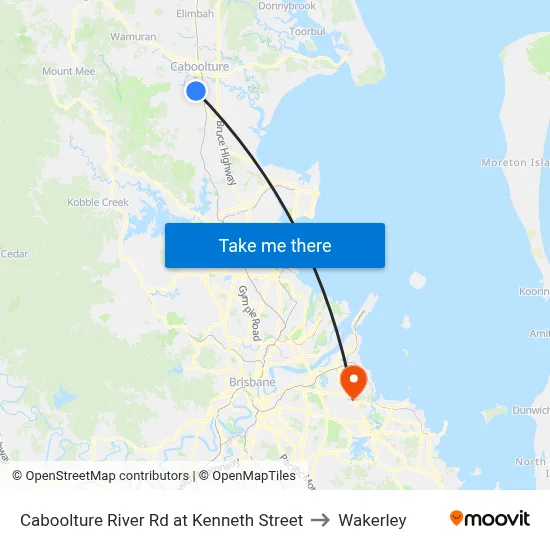 Caboolture River Rd at Kenneth Street to Wakerley map