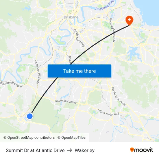 Summit Dr at Atlantic Drive to Wakerley map