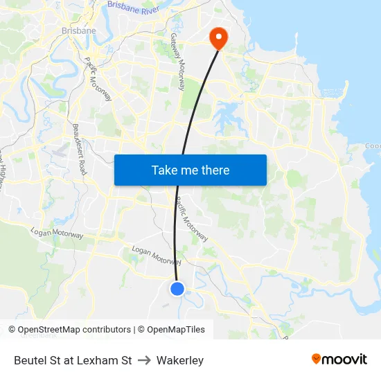 Beutel St at Lexham St to Wakerley map