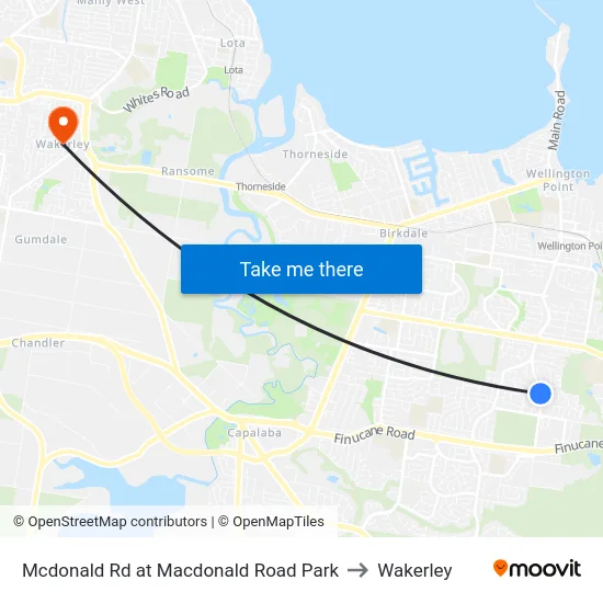 Mcdonald Rd at Macdonald Road Park to Wakerley map