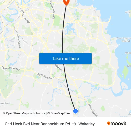 Carl Heck Bvd Near Bannockburn Rd to Wakerley map