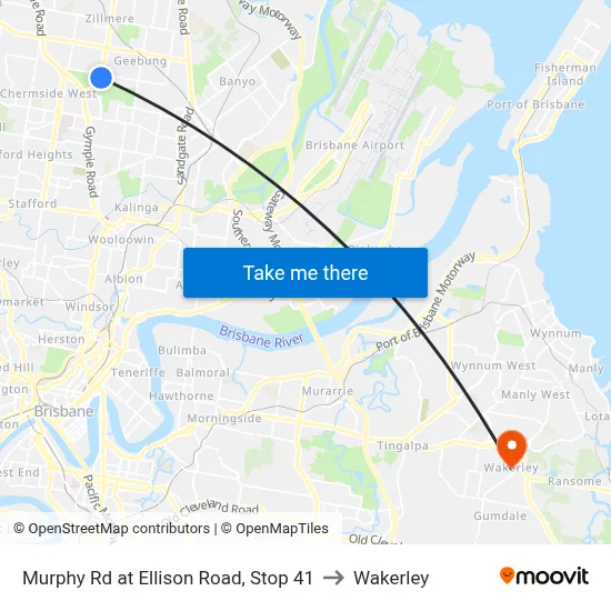 Murphy Rd at Ellison Road, Stop 41 to Wakerley map