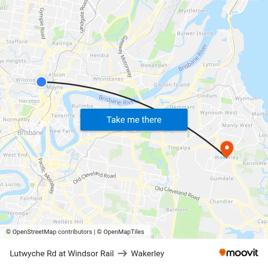 Lutwyche Rd at Windsor Rail to Wakerley map