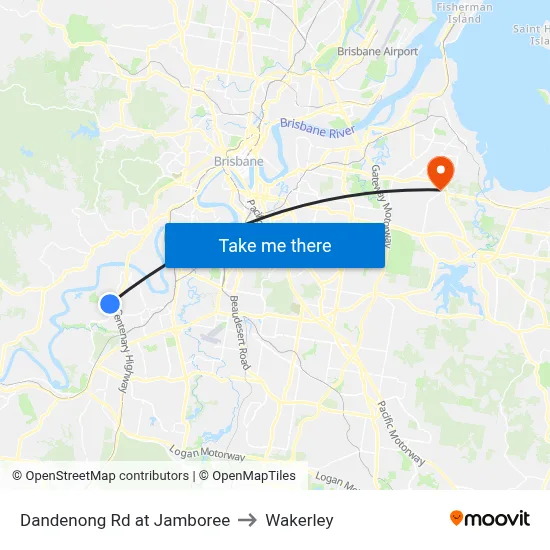 Dandenong Rd at Jamboree to Wakerley map