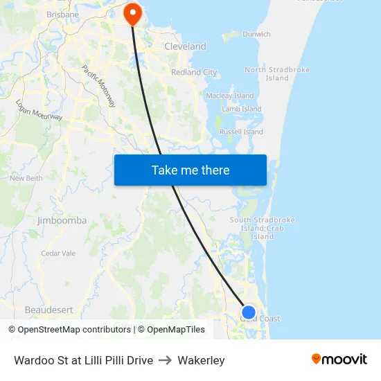 Wardoo St at Lilli Pilli Drive to Wakerley map