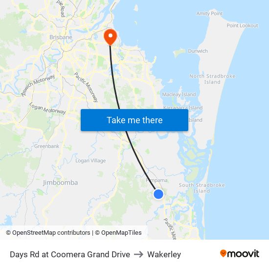 Days Rd at Coomera Grand Drive to Wakerley map