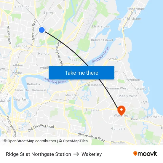 Ridge St at Northgate Station to Wakerley map