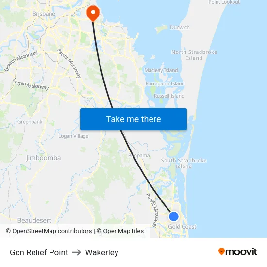 Gcn Relief Point to Wakerley map