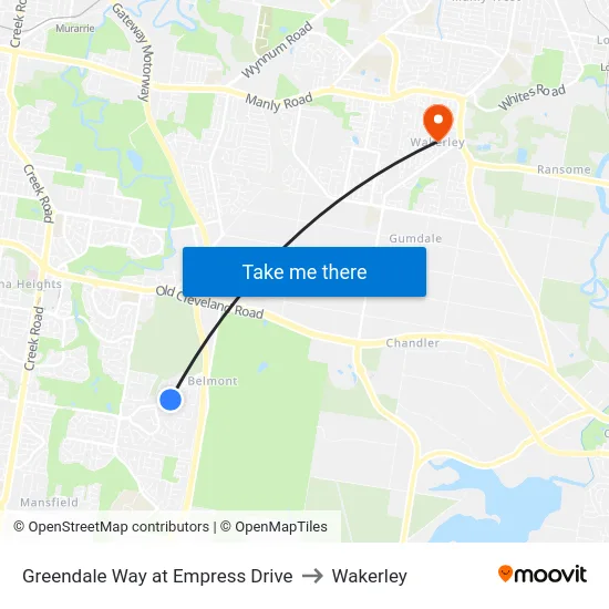 Greendale Way at Empress Drive to Wakerley map