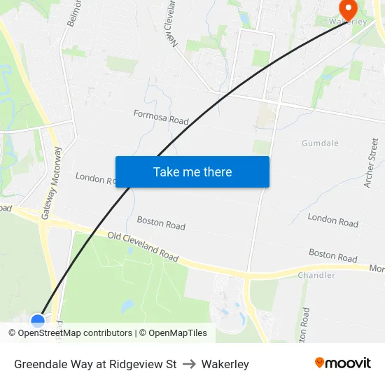Greendale Way at Ridgeview St to Wakerley map