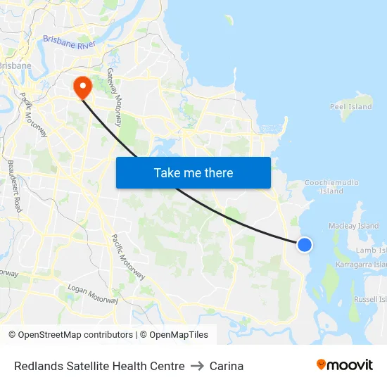 Redlands Satellite Health Centre to Carina map