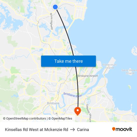 Kinsellas Rd West at Mckenzie Rd to Carina map