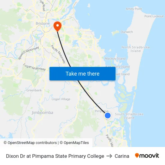 Dixon Dr at Pimpama State Primary College to Carina map