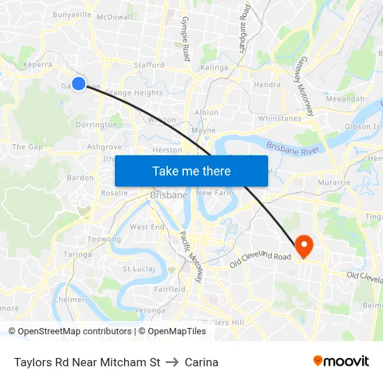 Taylors Rd Near Mitcham St to Carina map