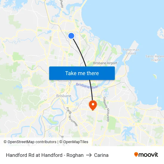 Handford Rd at Handford - Roghan to Carina map