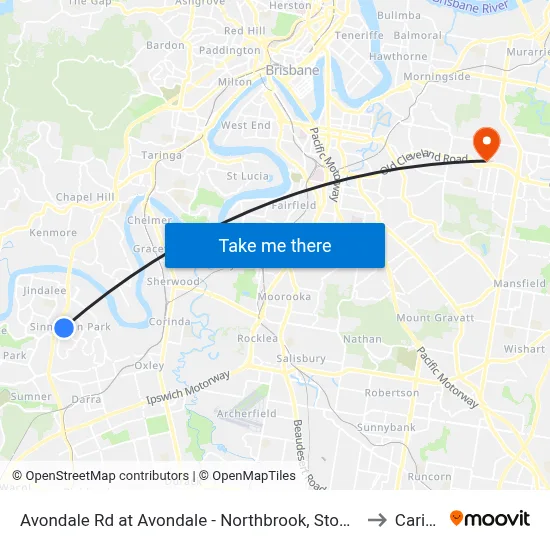 Avondale Rd at Avondale - Northbrook, Stop 60 to Carina map