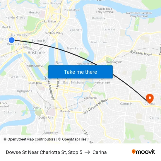 Dowse St Near Charlotte St, Stop 5 to Carina map