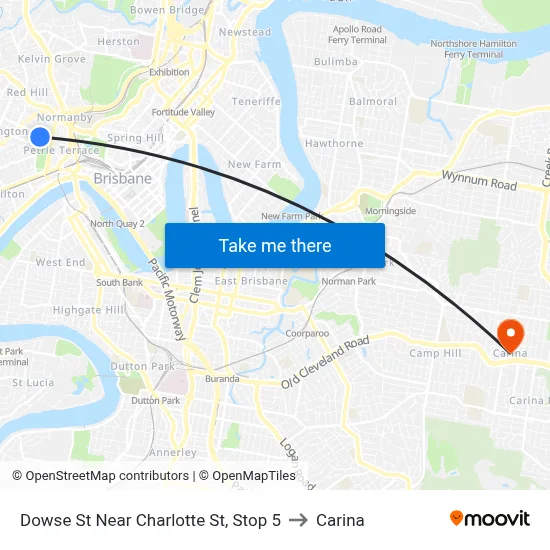 Dowse St Near Charlotte St, Stop 5 to Carina map