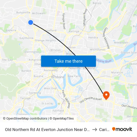 Old Northern Rd At Everton Junction Near Drake St to Carina map