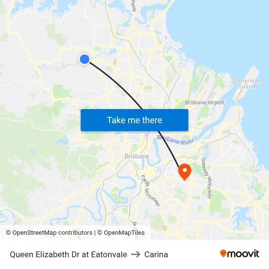 Queen Elizabeth Dr at Eatonvale to Carina map