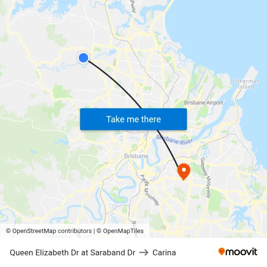 Queen Elizabeth Dr at Saraband Dr to Carina map