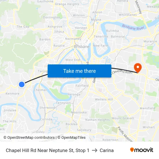 Chapel Hill Rd Near Neptune St, Stop 1 to Carina map