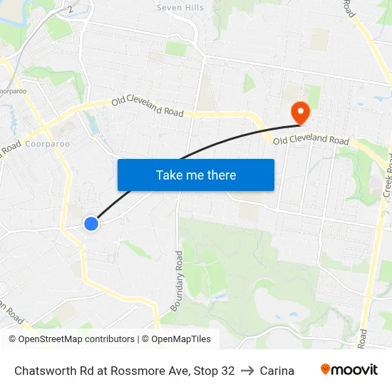 Chatsworth Rd at Rossmore Ave, Stop 32 to Carina map