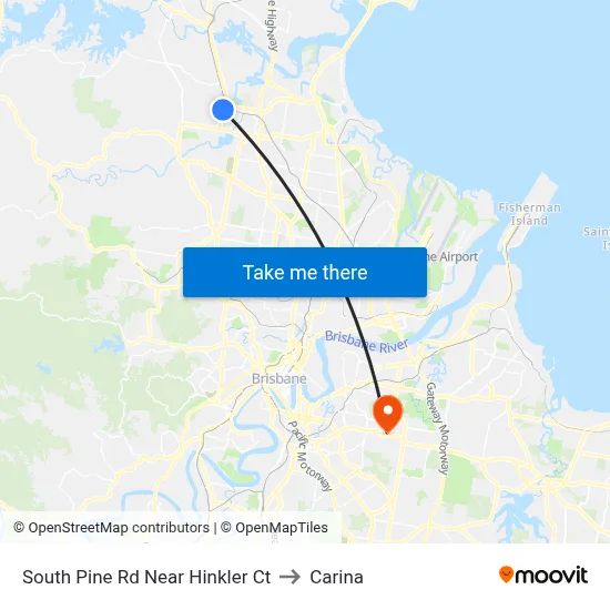 South Pine Rd Near Hinkler Ct to Carina map