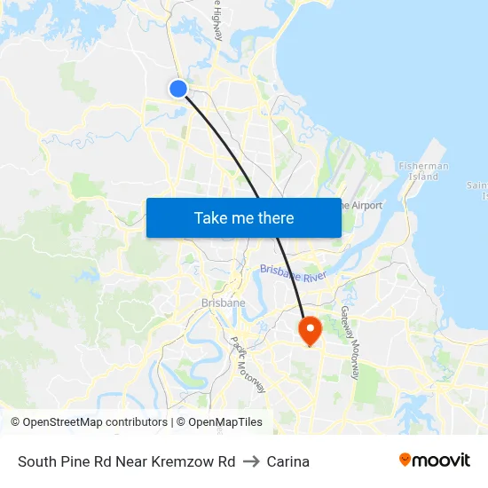 South Pine Rd Near Kremzow Rd to Carina map