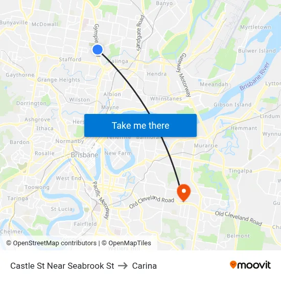 Castle St Near Seabrook St to Carina map