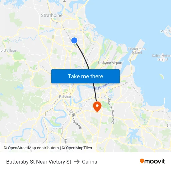 Battersby St Near Victory St to Carina map