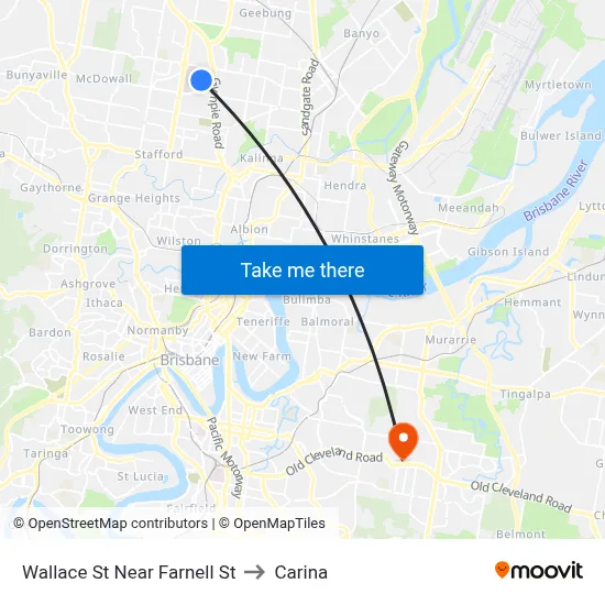 Wallace St Near Farnell St to Carina map
