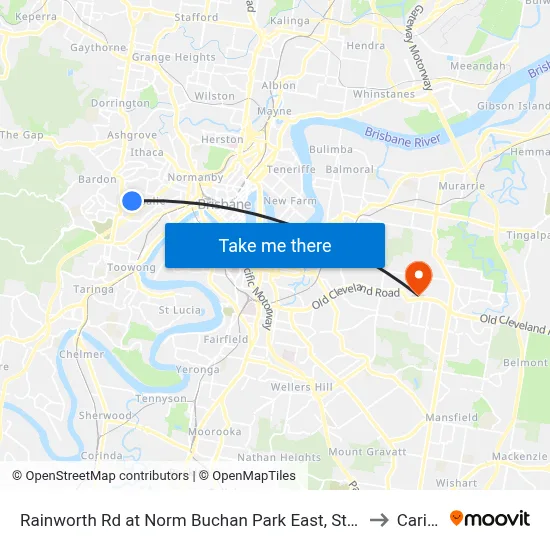 Rainworth Rd at Norm Buchan Park East, Stop 12 to Carina map