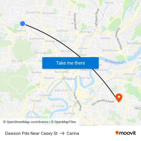Dawson Pde Near Casey St to Carina map