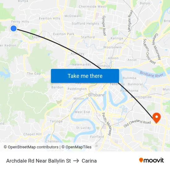 Archdale Rd Near Ballylin St to Carina map