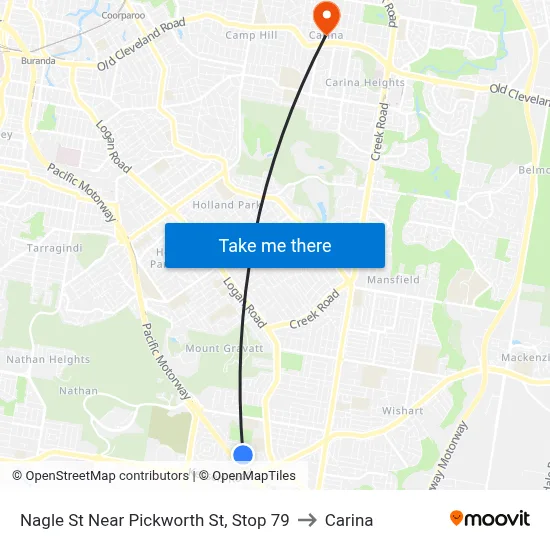 Nagle St Near Pickworth St, Stop 79 to Carina map