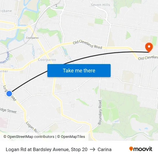Logan Rd at Bardsley Avenue, Stop 20 to Carina map