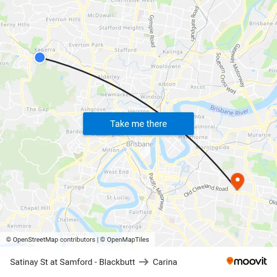 Satinay St at Samford - Blackbutt to Carina map