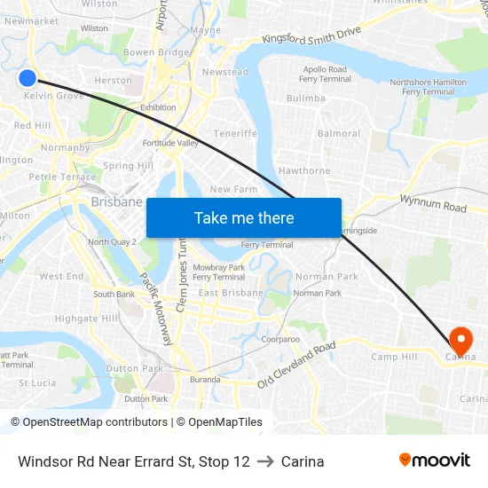 Windsor Rd Near Errard St, Stop 12 to Carina map