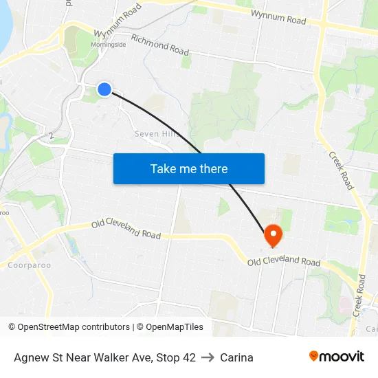 Agnew St Near Walker Ave, Stop 42 to Carina map