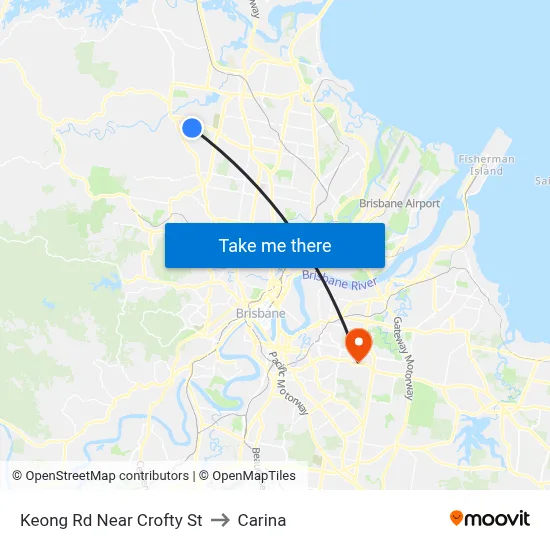 Keong Rd Near Crofty St to Carina map